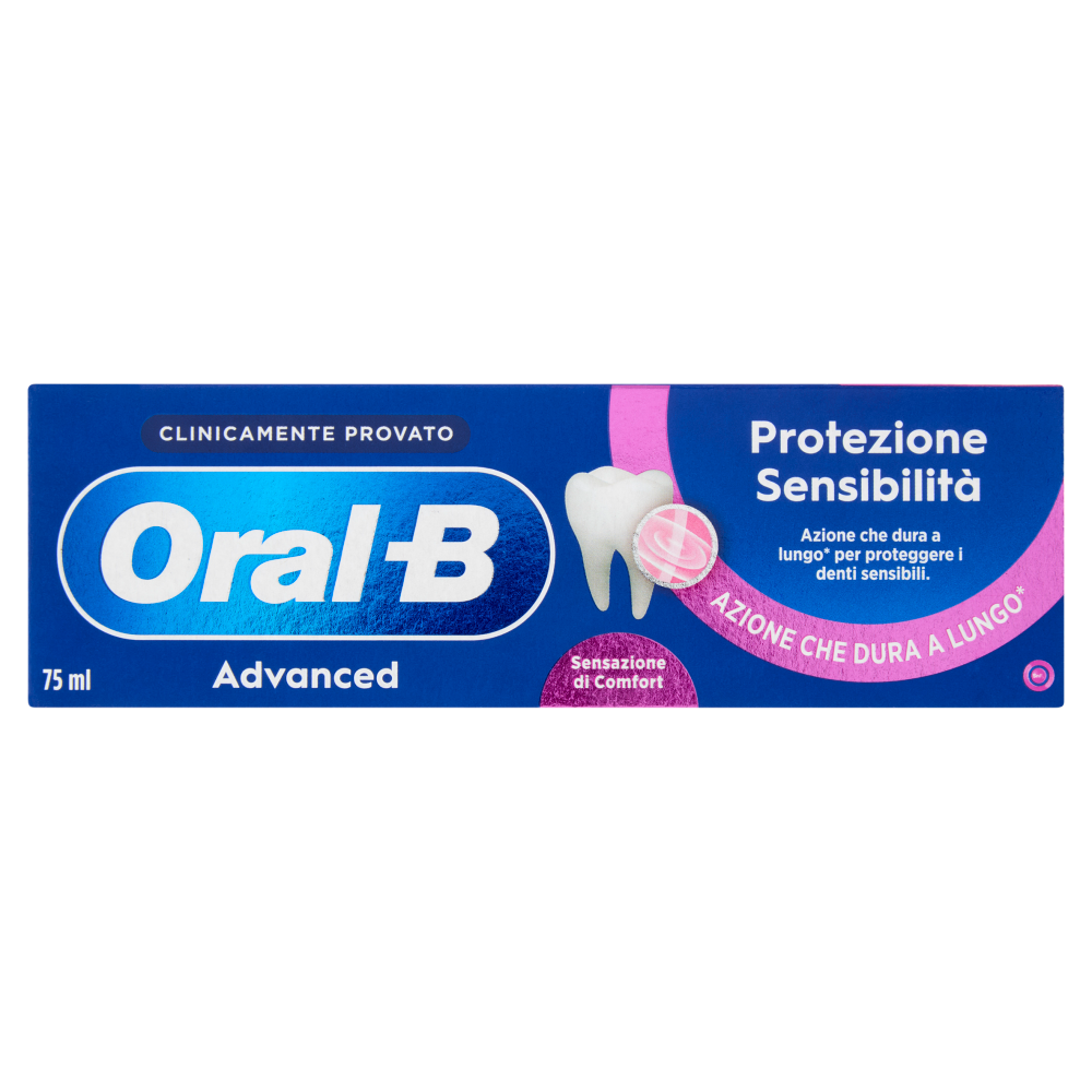 Oral-B Advanced Dentifricio Protezione Sensibilità Sensazione di Comfort 75 ml