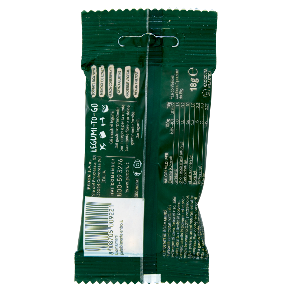 pedon I Legumi Fatti a Snack Ceci al Rosmarino 18 g