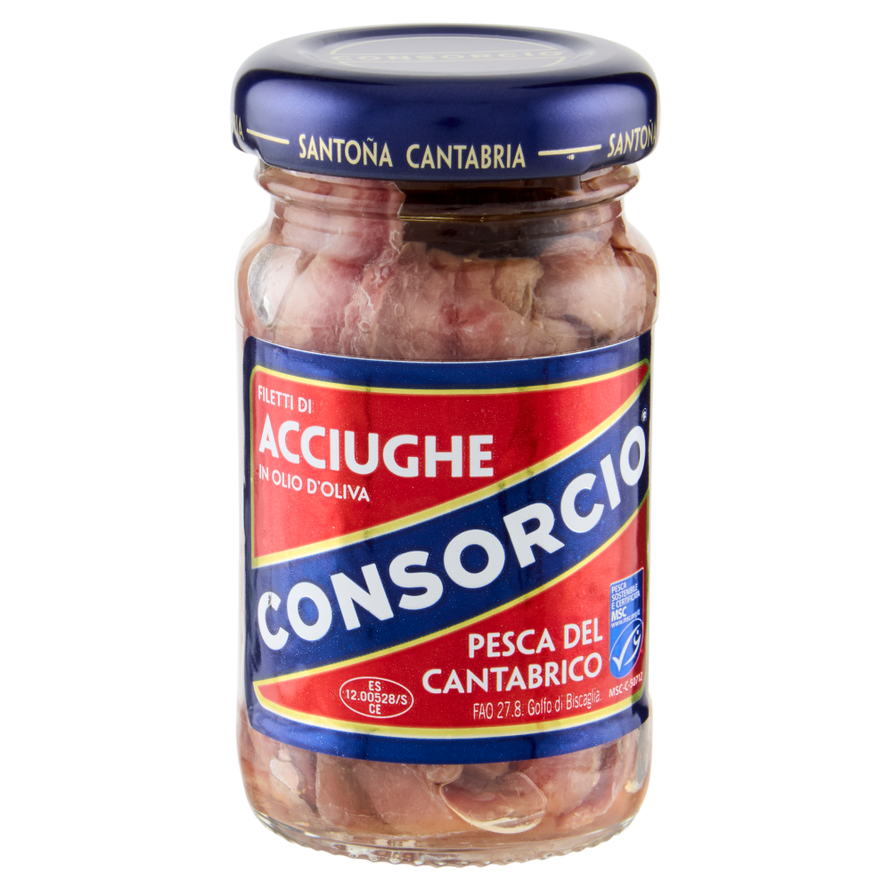 Consorcio Filetti di Acciughe in Olio di Oliva Pesca del Cantabrico 65 g