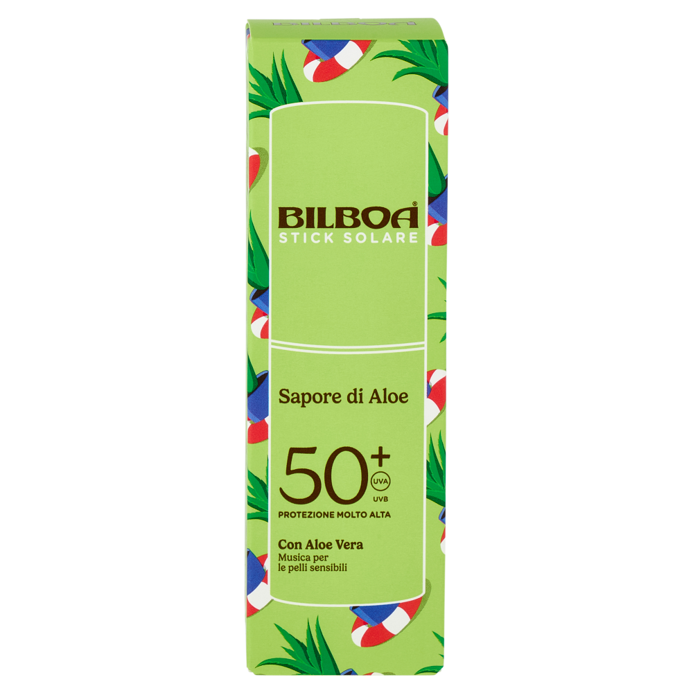 Bilboa Sapore di Aloe Stick Solare 50+ Protezione Molto Alta con Aloe Vera 10 ml