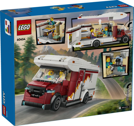 LEGO City 60454 Camper Van delle Vacanze d&rsquo;Avventura, Veicolo Giocattolo con 3 Minifigure e Accessori, Giochi per Bambini 6+