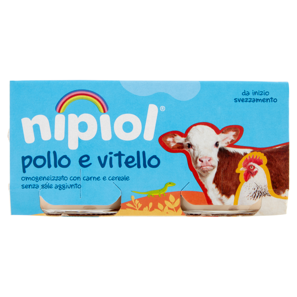 nipiol pollo e vitello omogeneizzato con carne e cereale 2 x 80 g
