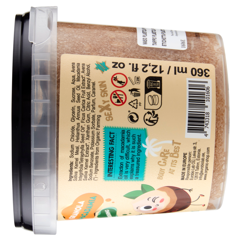 Skin Super Good Natural Body Scrub Granola & Macadamia 360 ml