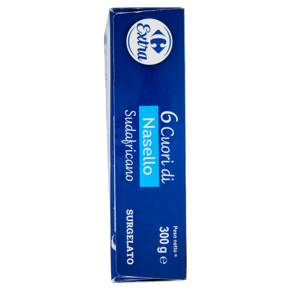 Carrefour Extra 6 Cuori di Nasello Sudafricano Senza Spine* Surgelato 300 g
