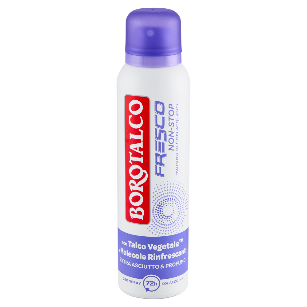 Borotalco Fresco Non-Stop Profumo di Fiori Acquatici Deo Spray 150 ml