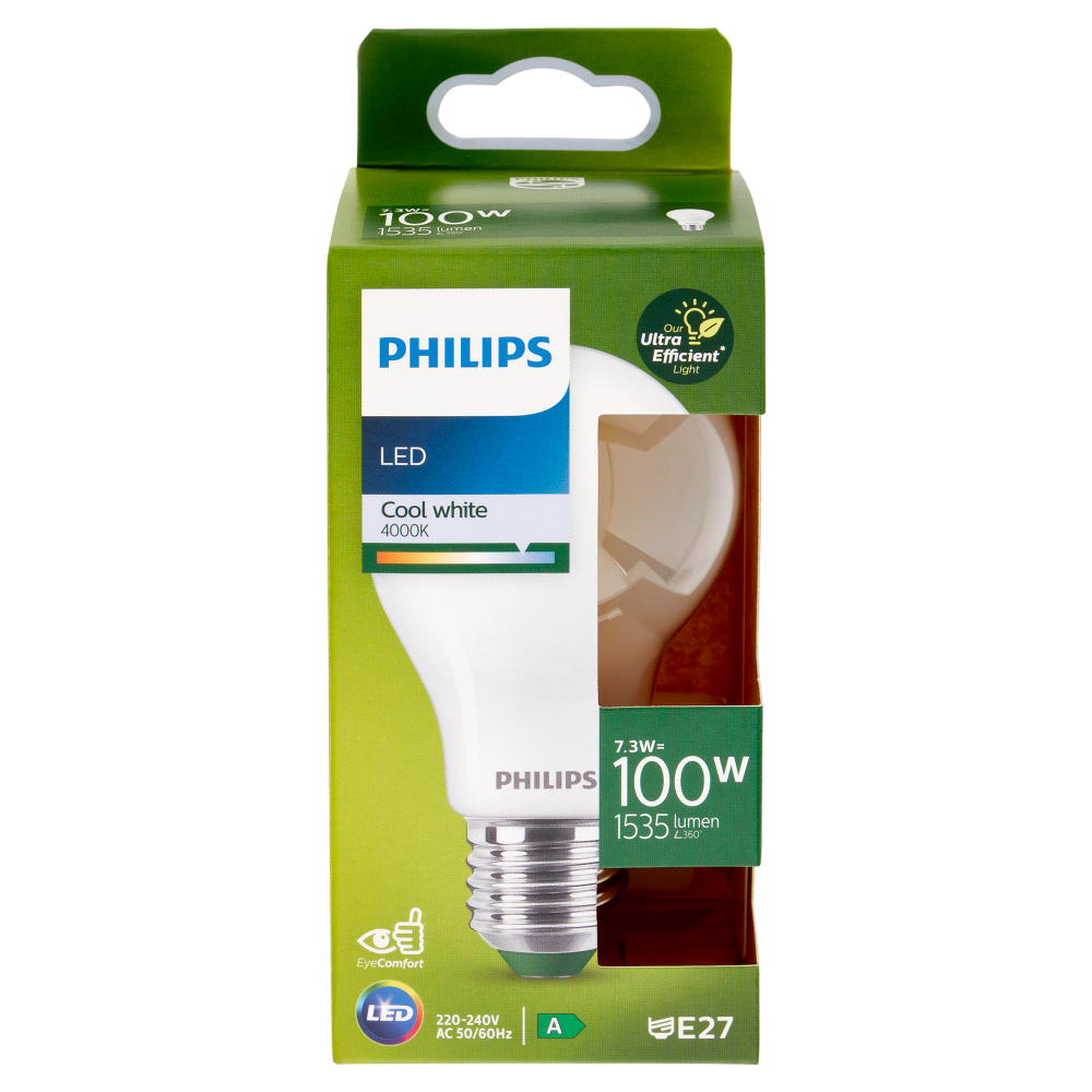 Philips Led Goccia Vetro Smerigliato 100W E27 4000K 