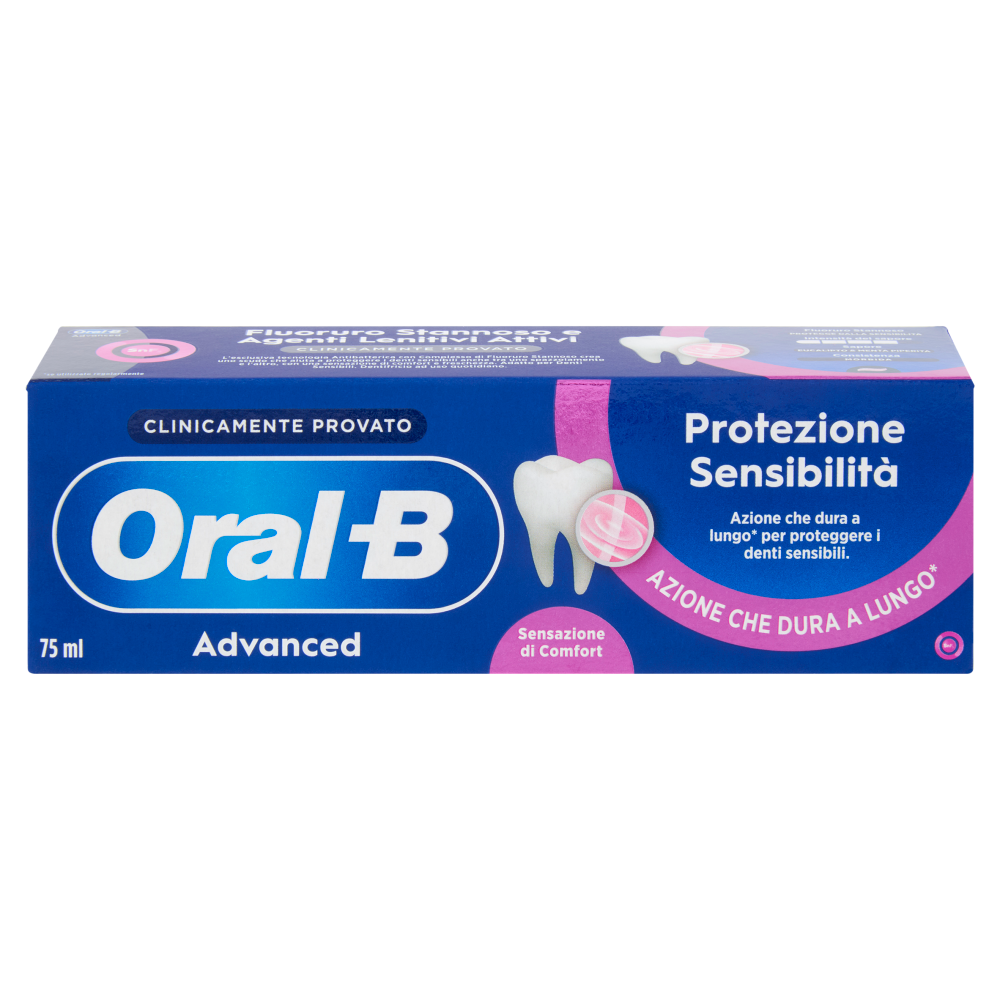 Oral-B Advanced Dentifricio Protezione Sensibilità Sensazione di Comfort 75 ml