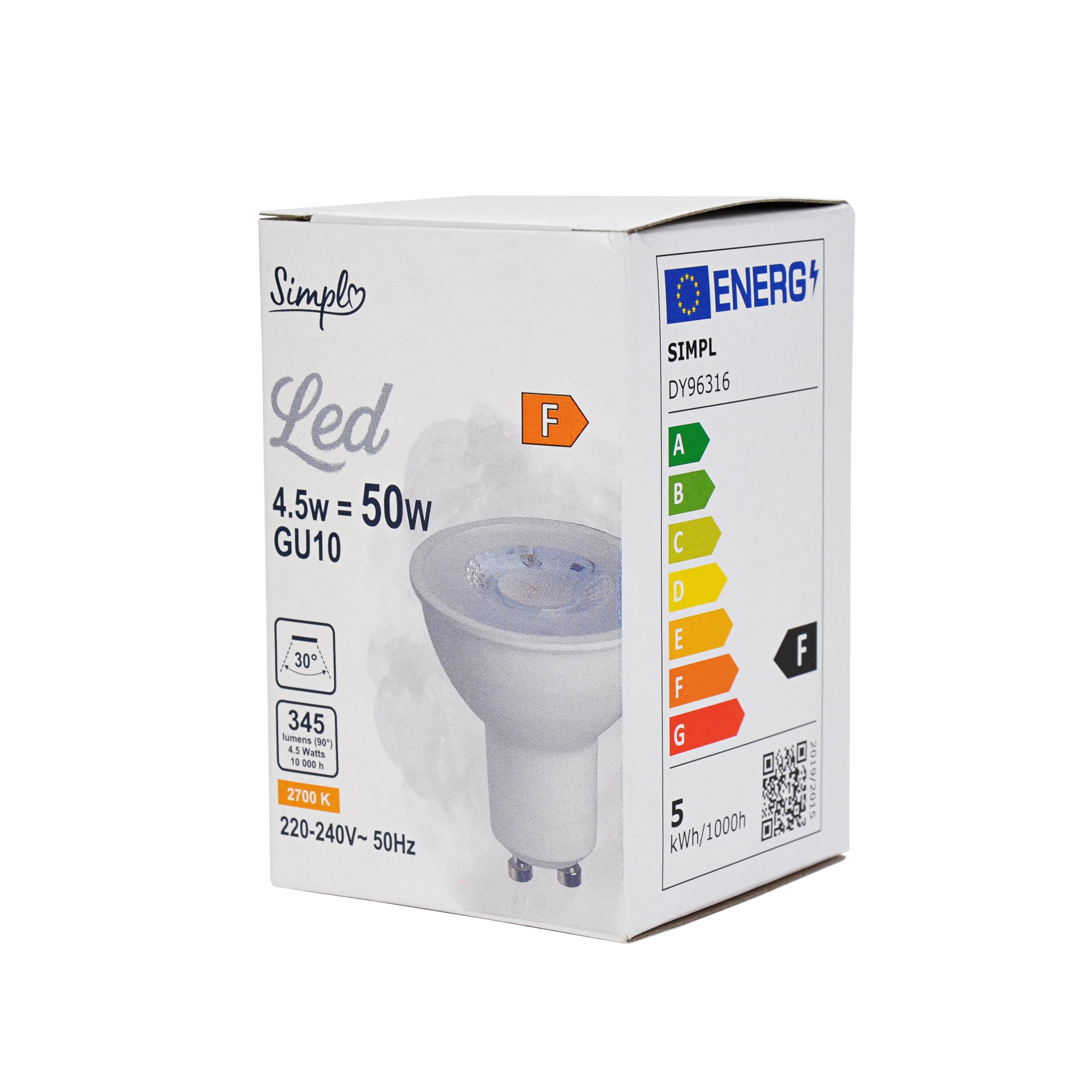 Simpl LED Faretto 50W GU10 WW