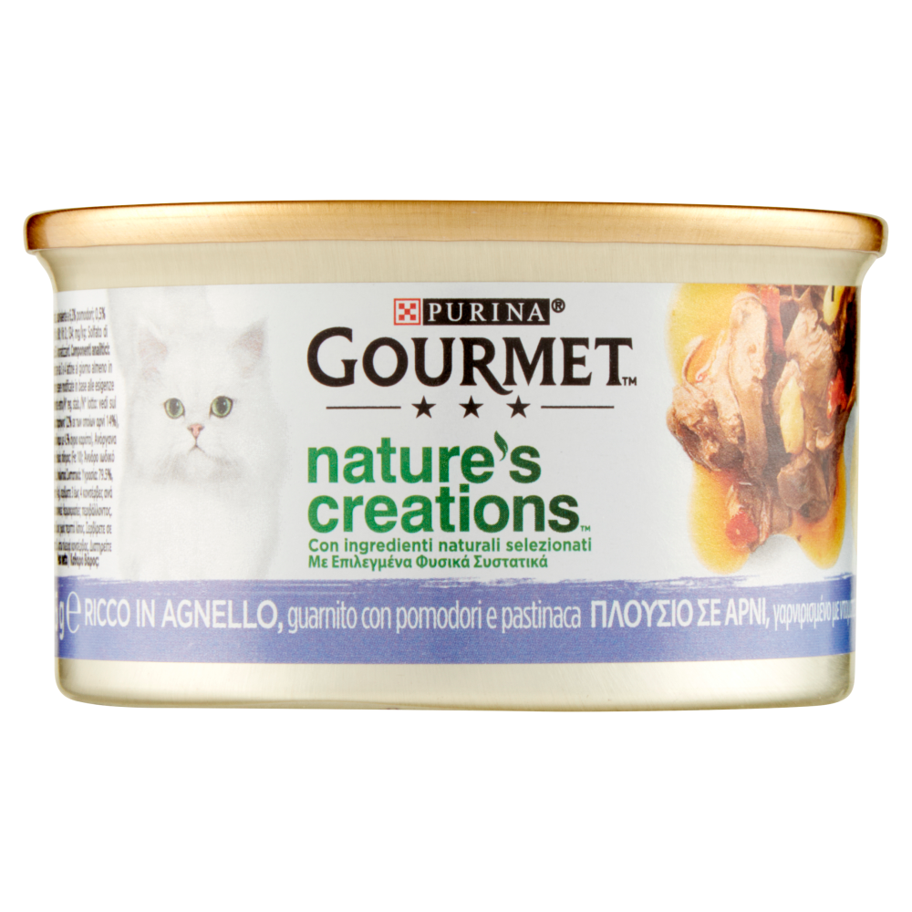 PURINA GOURMET Nature's Creations Ricco in Agnello guarnito con pomodori e pastinaca 85g