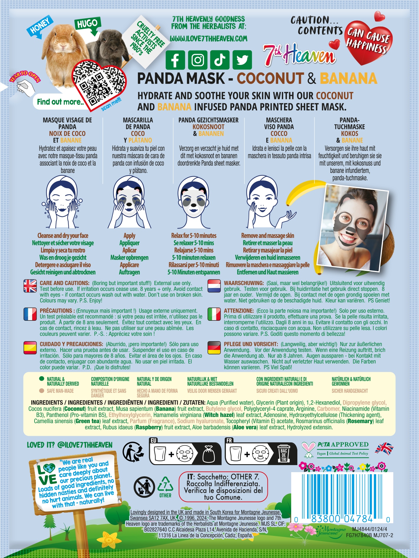 Face Mask PANDA Coconut & Banana