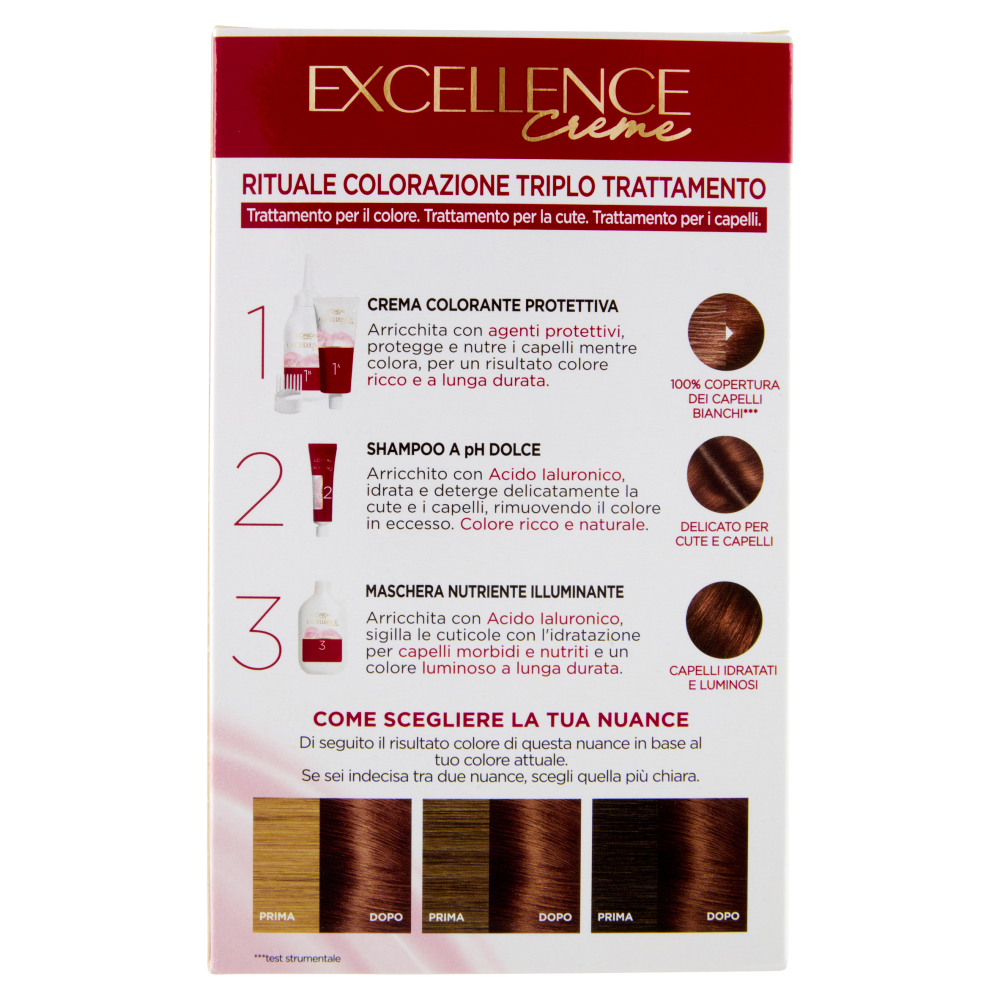 L'Oréal Paris Excellence Creme Colorazione Triplo Trattamento Castano Mogano Ramato 4.54
