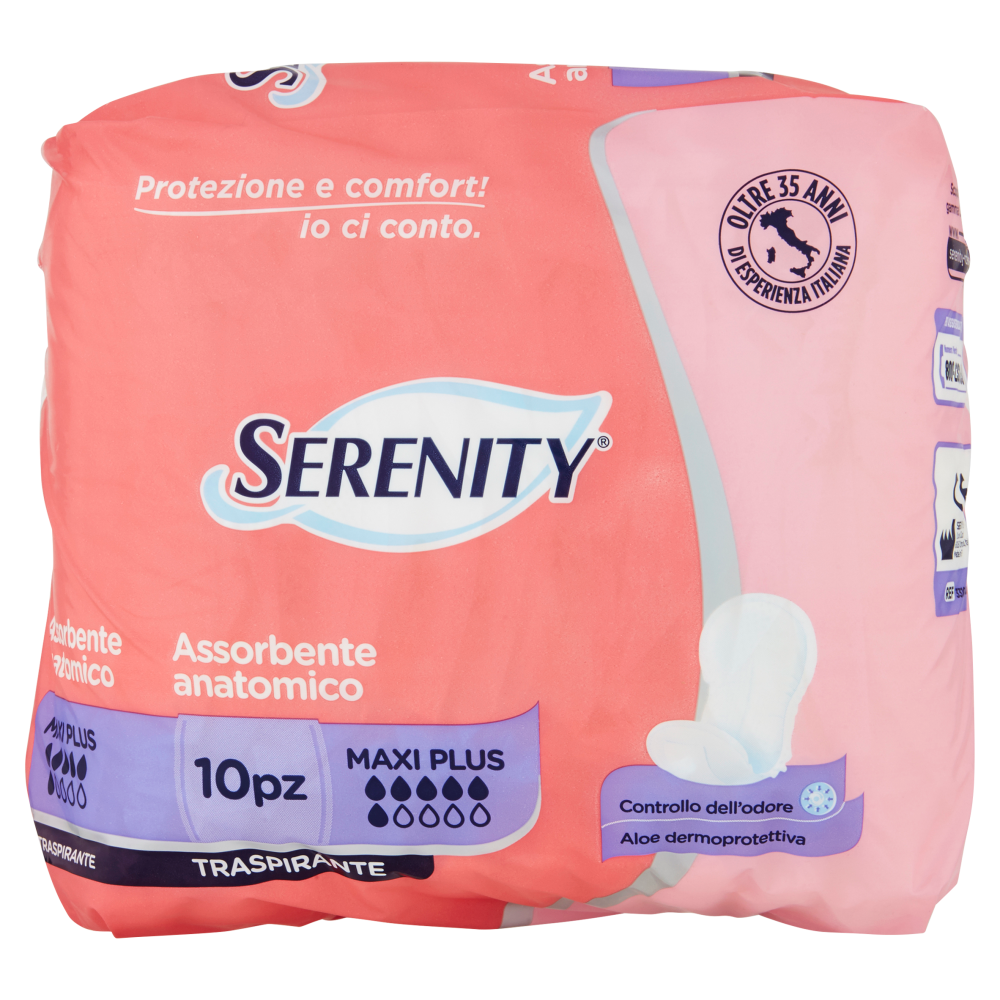 Serenity Assorbente anatomico Traspirante Maxi Plus 10 pz
