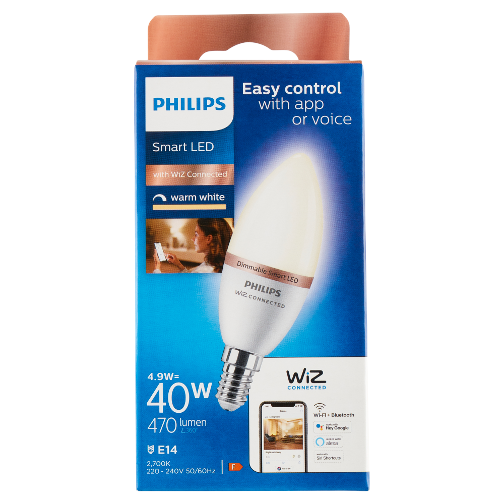 Philips Smart DIM Candela Smerigliata 40W E14
