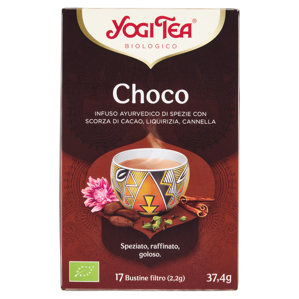Yogi Tea Choco Bio infuso ayurvedico di spezie con scorza di cacao, liquirizia e cannella - 37,4g