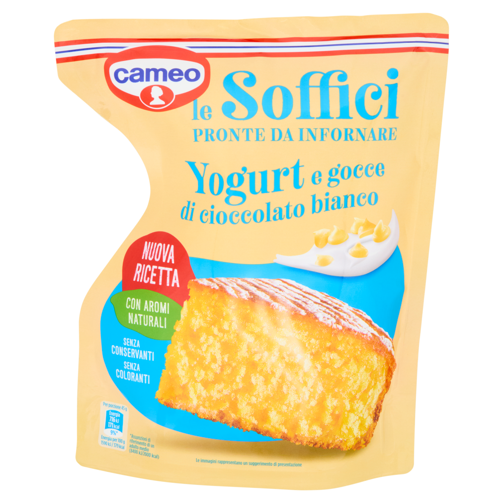 cameo le Soffici Yogurt e gocce di cioccolato bianco 600 g