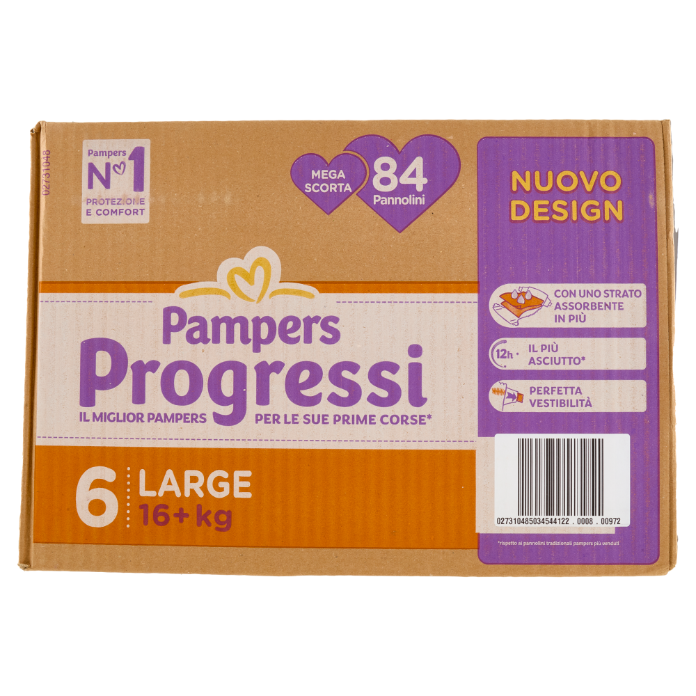 Pampers Progressi Large 84 pz