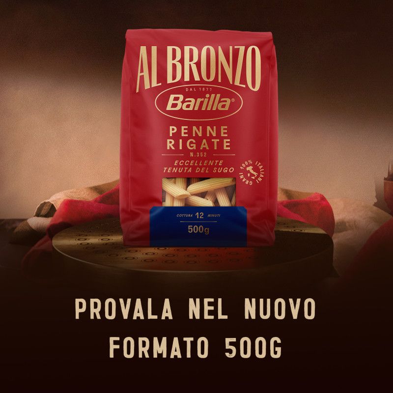 Barilla Al Bronzo Pasta Penne Rigate 500g