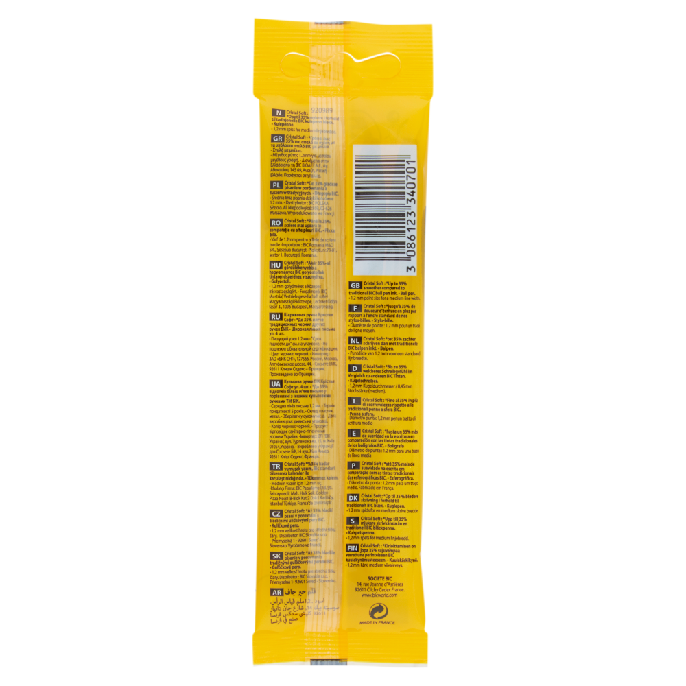 Bic Cristal soft medium 4 penne nere