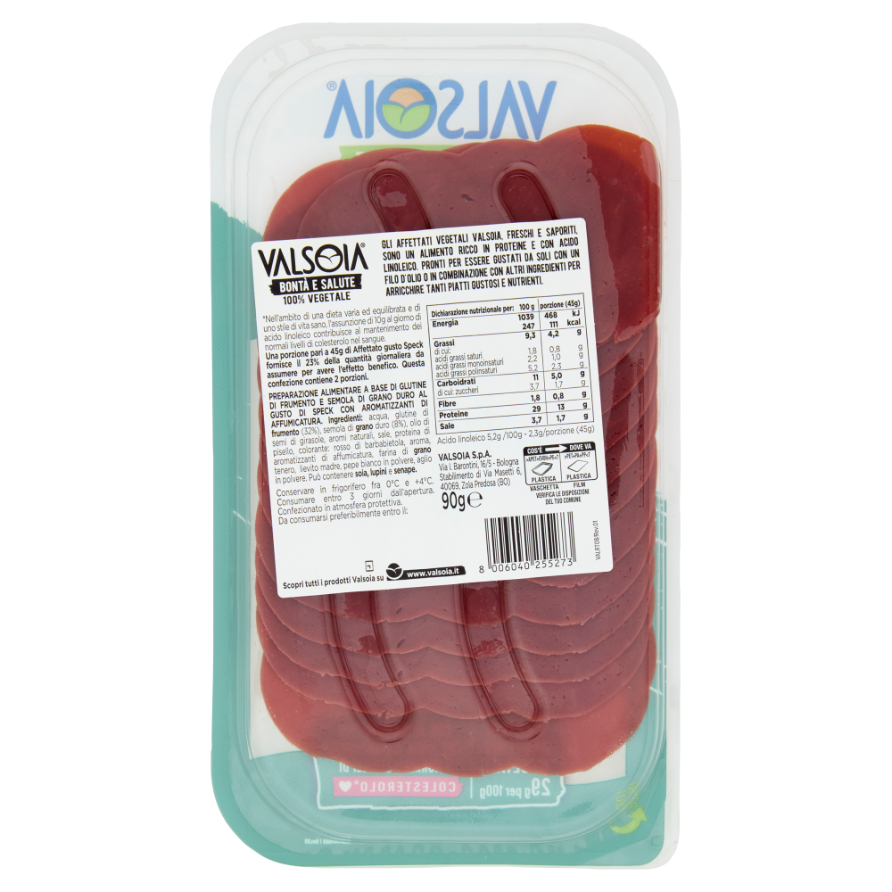 Valsoia Bontà e Salute Affettato Gusto Speck 90 g