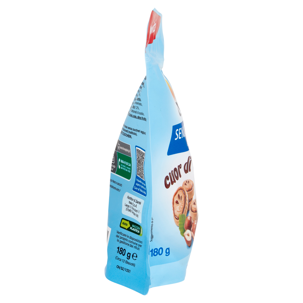 Céréal, Biscotti Cuor di Nocciola, Senza Zuccheri Aggiunti, Senza Olio di Palma - 180 g