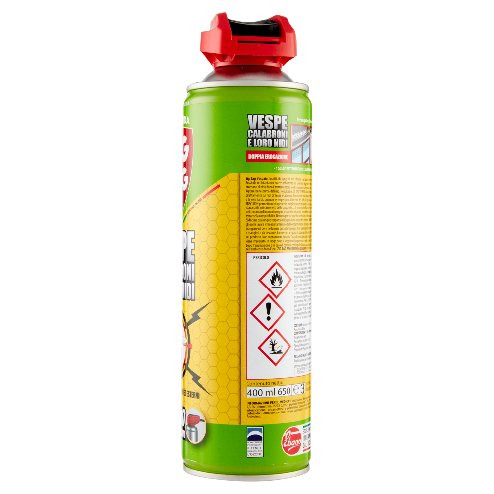 Zig Zag Insetticida Vespe Calabroni e Loro Nidi Vespaio Precision 400 ml