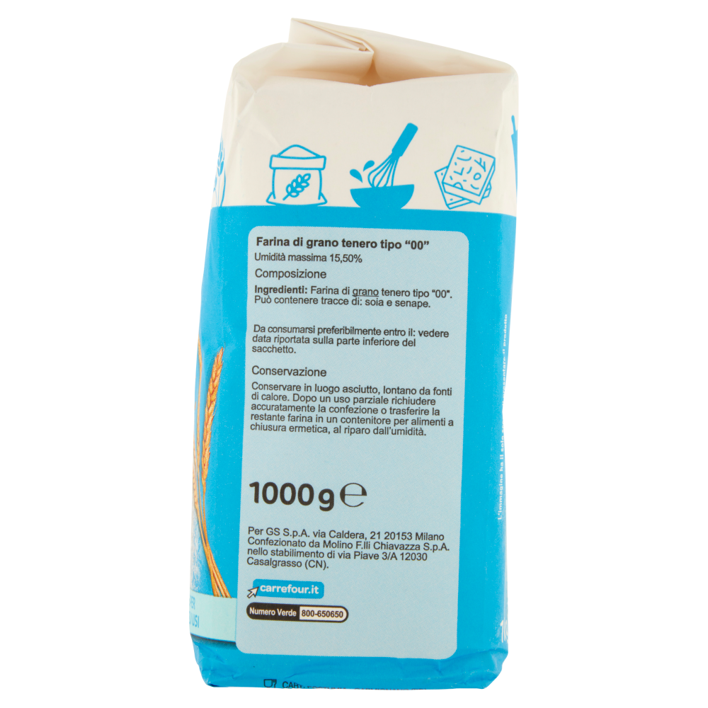 Carrefour Classic Farina di Grano Tenero Tipo "00" 1 kg