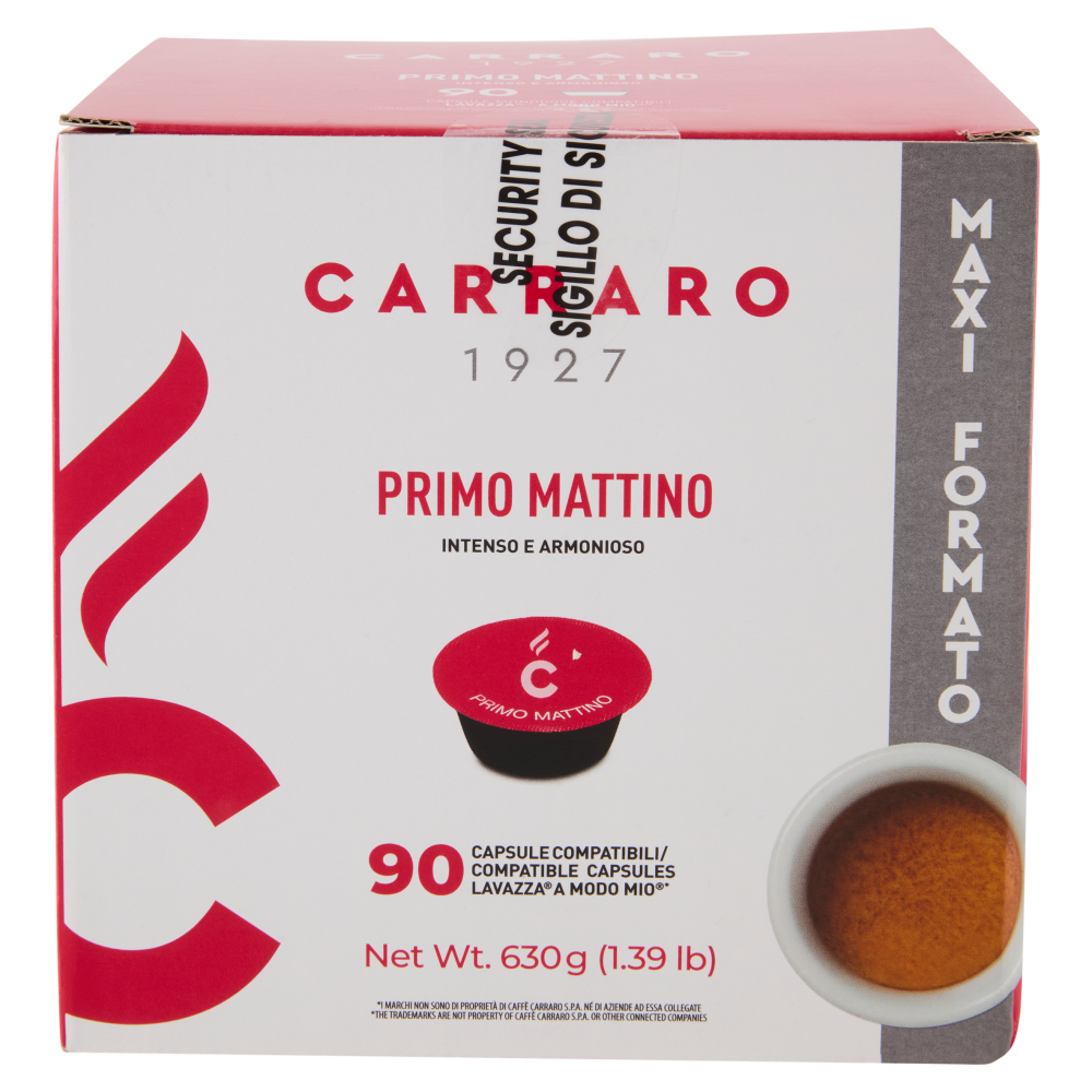 Carraro Primo Mattino Capsule Compatibili Lavazza* A Modo Mio* 90 x 7 g