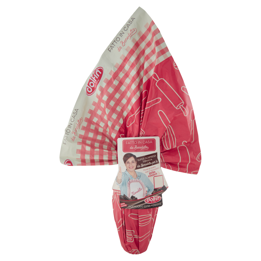 dolfin Uovo di Cioccolato Extra Fondente Fatto in Casa da Benedetta 250 g