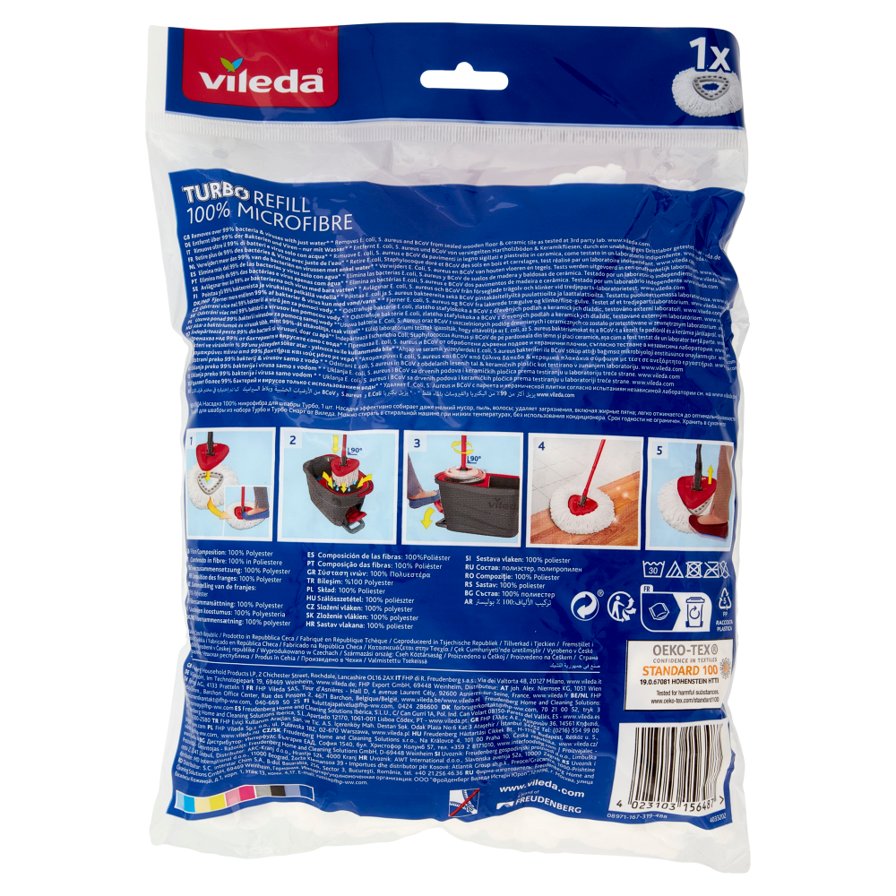 Vileda Turbo Refill 100% Microfibre 1 pz