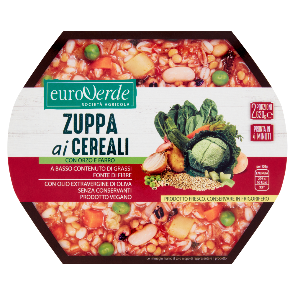 euroVerde Zuppa ai Cereali con Orzo e Farro 620 g