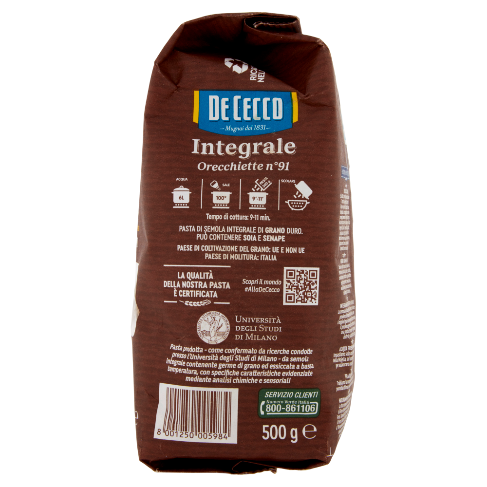 De Cecco Integrale Orecchiette n° 91 500 g