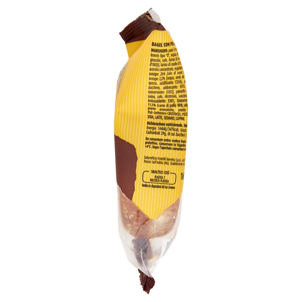 Fratelli Beretta Bagel Pollo e Bacon con salsa alla senape 160 g