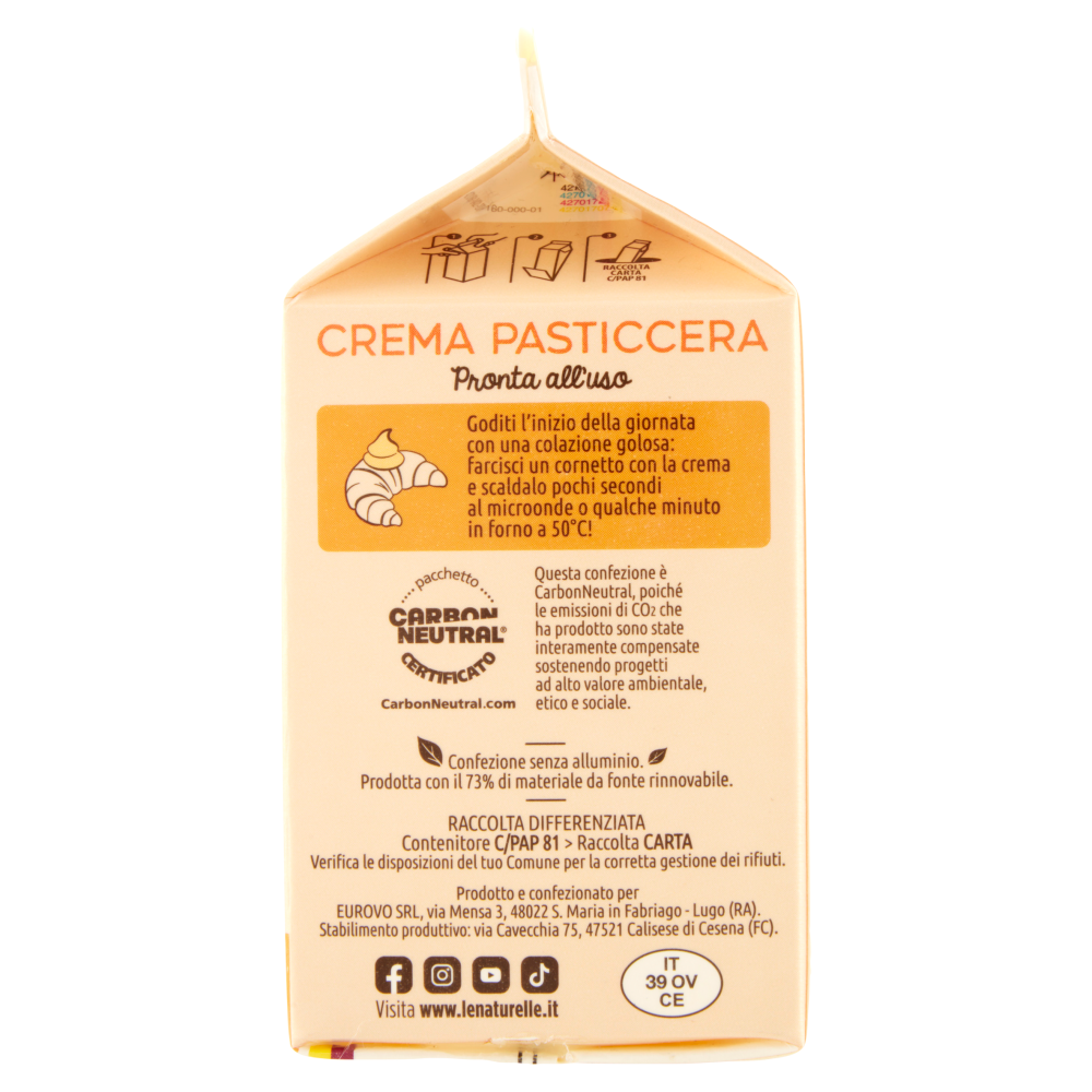le Naturelle Gourmet Crema Pasticcera Pronta all'uso 500 g