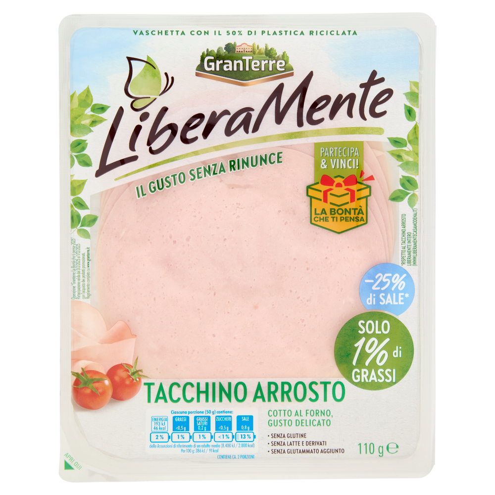 GranTerre LiberaMente Tacchino Arrosto 110 g