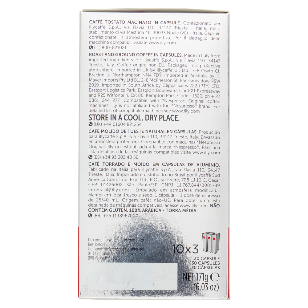 illy Classico Espresso Compatibili con le Macchine *Nespresso Original 30 Capsule in Alluminio 171 g