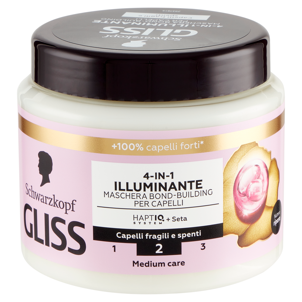 Gliss 4-in-1 Illuminante Maschera Bond-Building per Capelli 400 ml