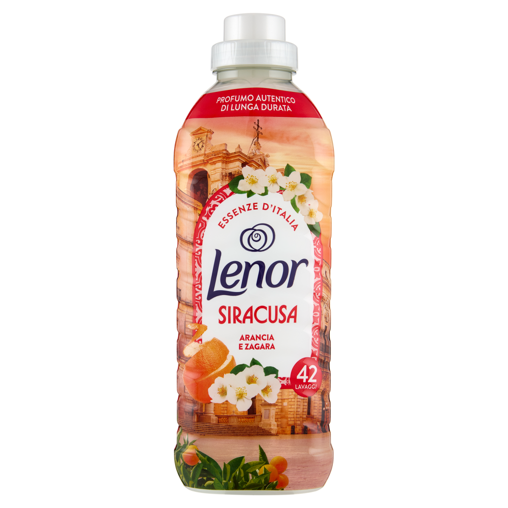 Lenor Essenze D'Italia Siracusa Ammorbidente Concentrato Arancia e Zagara, 42 Lavaggi 882 ml
