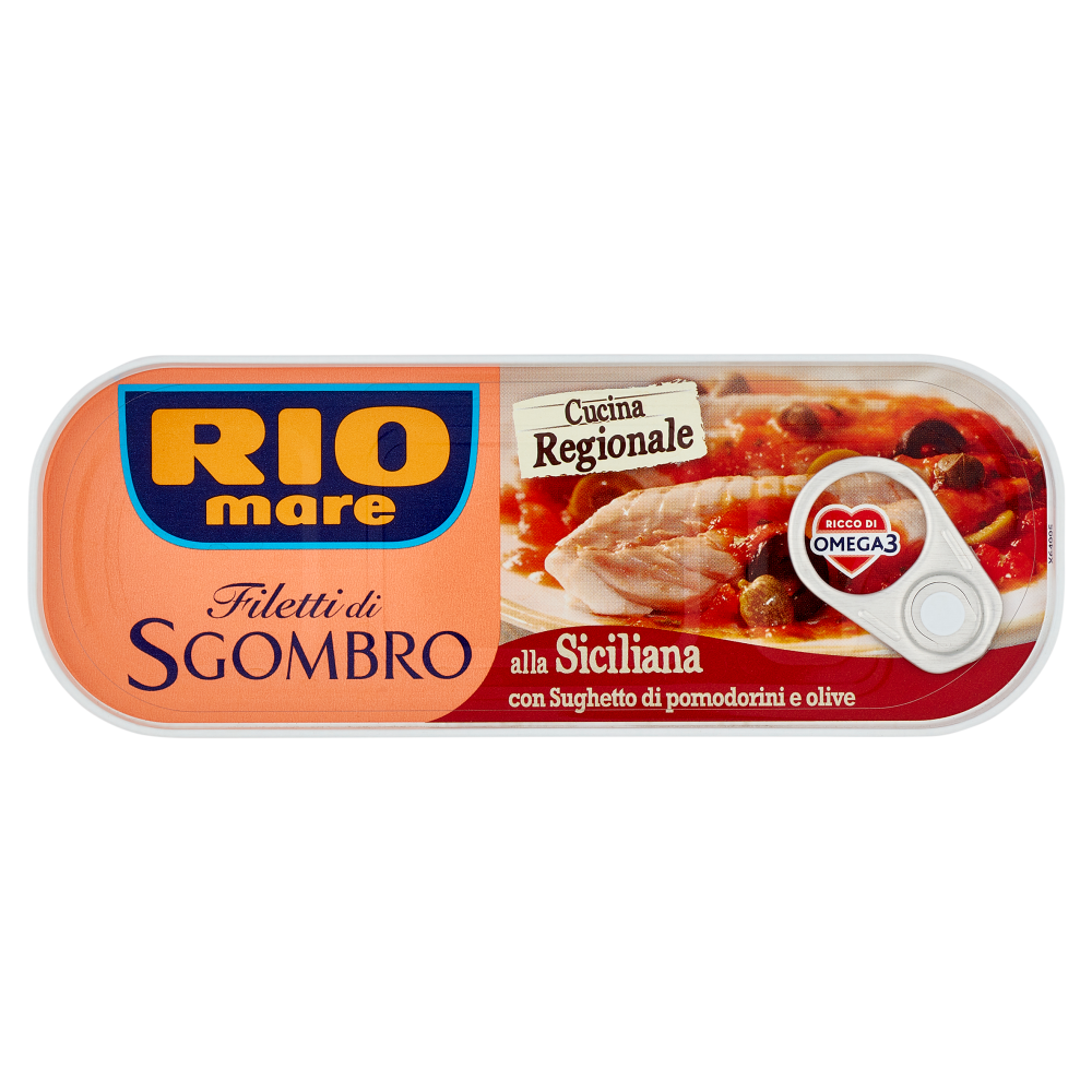 Rio mare Filetti di Sgombro alla Siciliana con Sughetto di pomodorini e olive 120 g