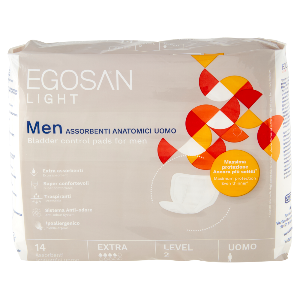 Egosan Light Men Assorbenti Anatomici Uomo Level 2 Uomo 14 pz