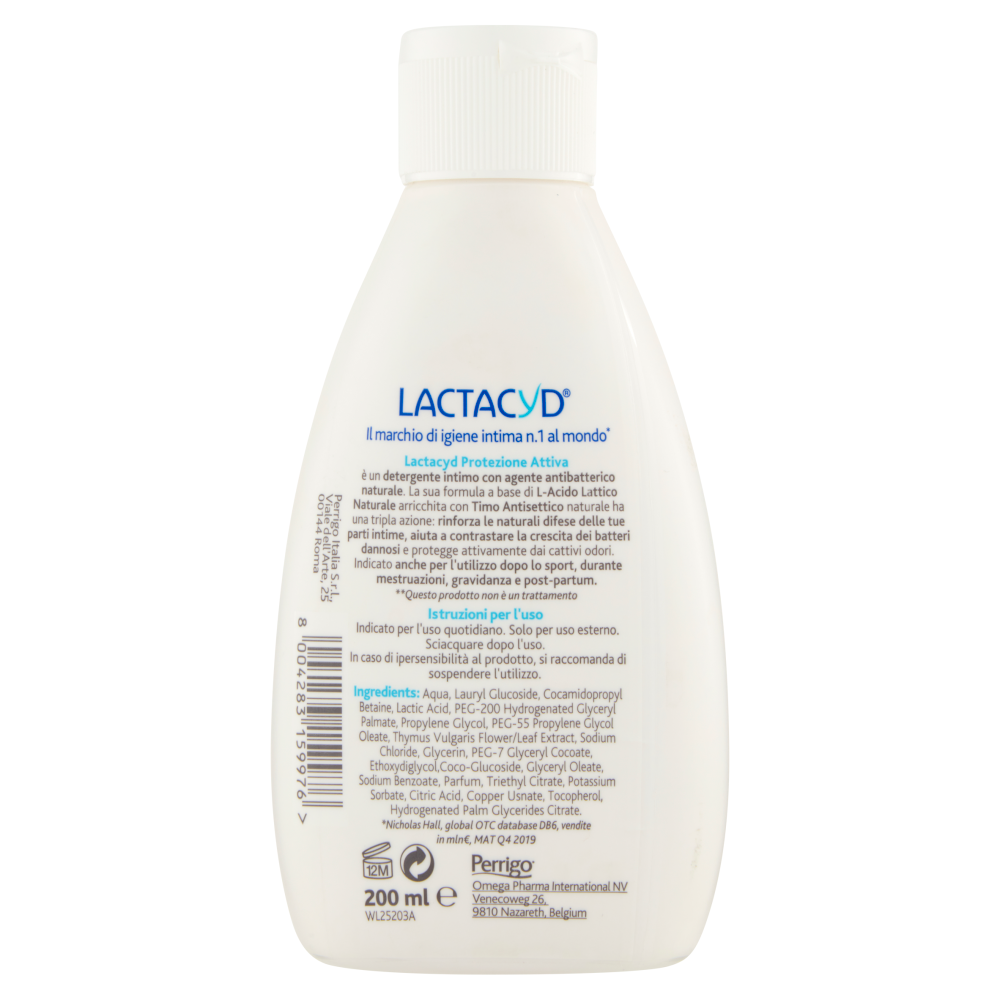Lactacyd Protezione Attiva Detergente intimo per tutti i tipi di pelle 200 ml