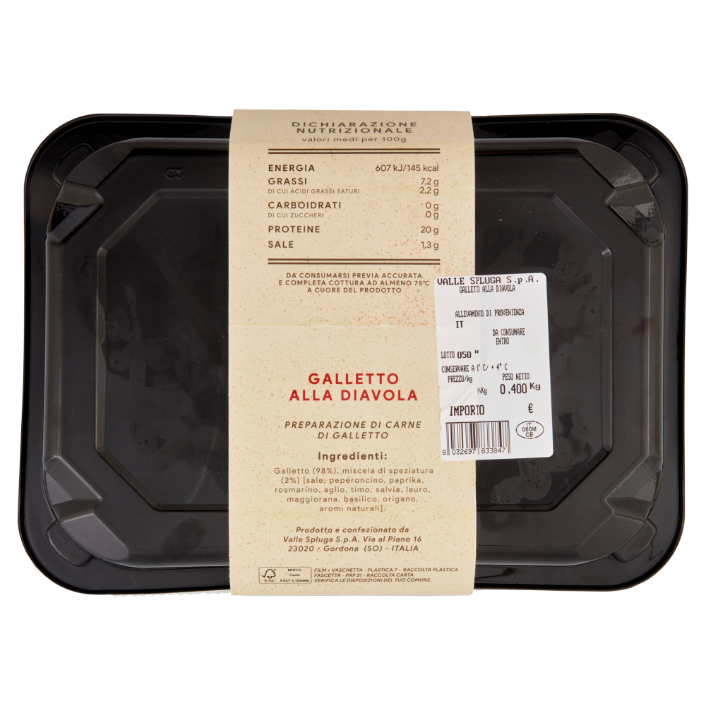 Vallespluga Galletto alla Diavola 400 g