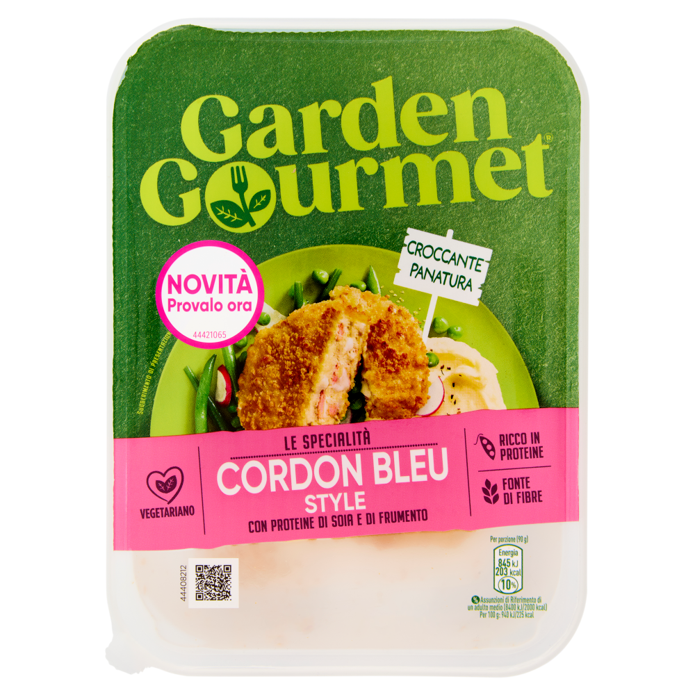GARDEN GOURMET Cordon Bleu Style Vegetariano 2 pezzi 180g