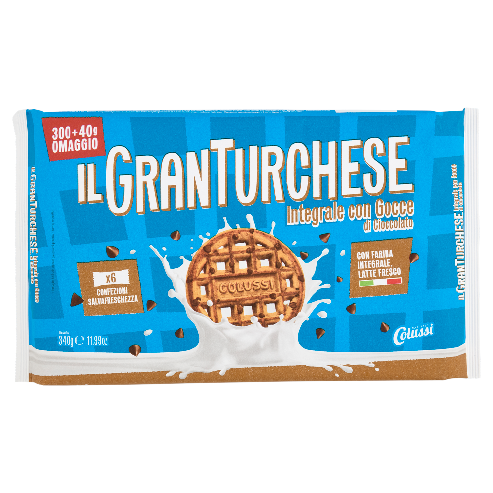 Colussi il GranTurchese Integrale con Gocce di Cioccolato 340 g