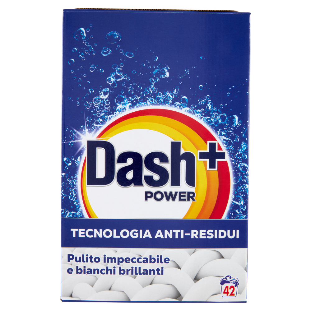 Dash Power Detersivo Lavatrice in Polvere, Tecnologia Anti-Residui, 42 Lavaggi 2100 g