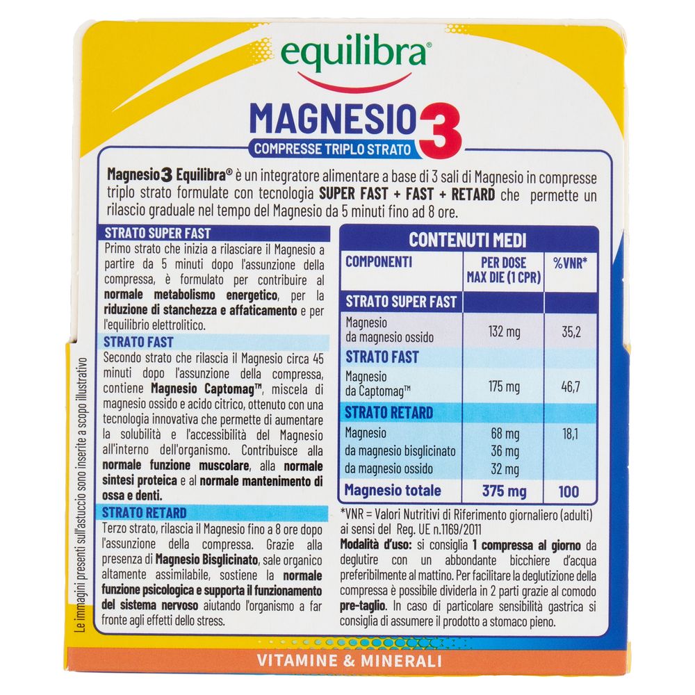 Equilibra Magnesio 3 Compresse Triplo Strato 30 x 1,27 g