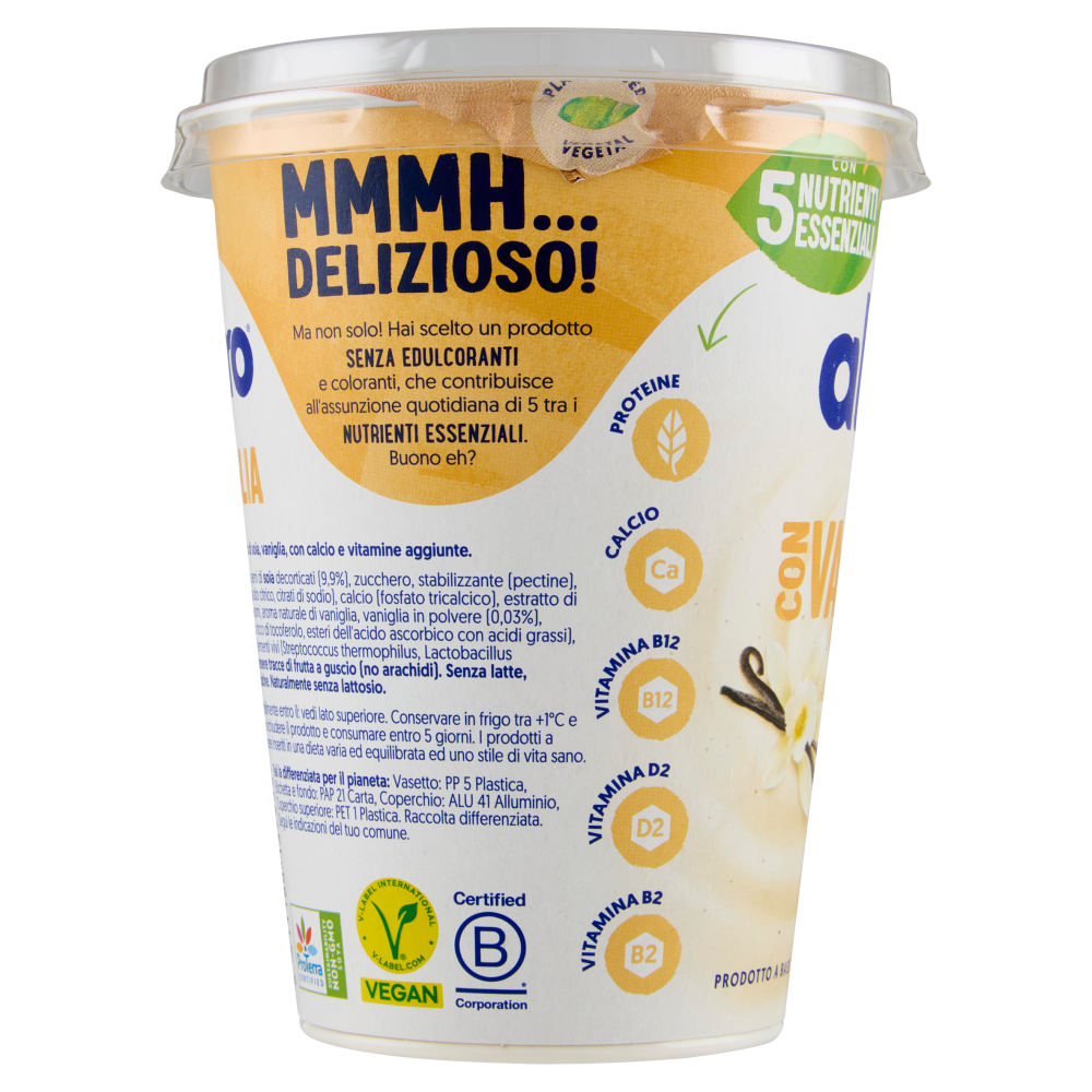 ALPRO Alternativa Vegetale allo Yogurt, Vaniglia, a base di Soia, basso in Grassi, No Lattosio, 400g