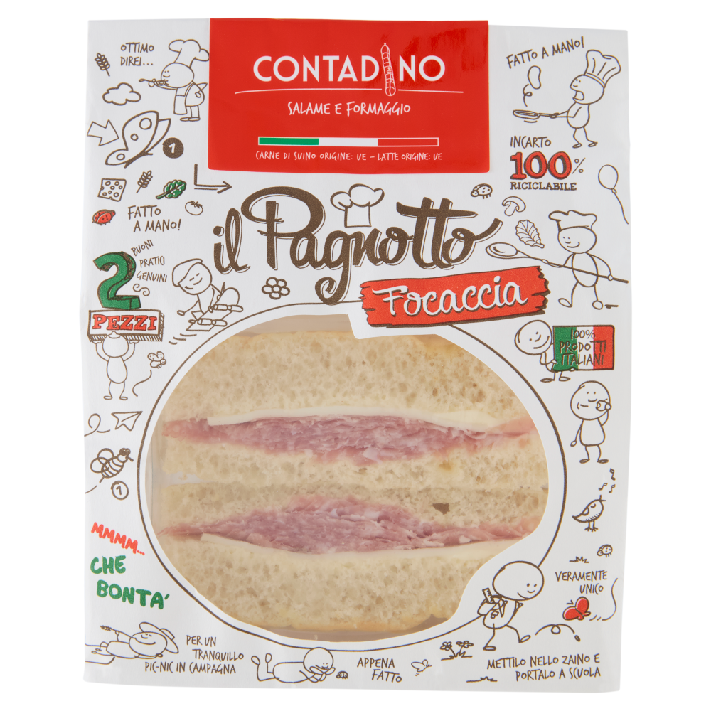 Parma Is il Pagnotto Contadino Salame e Formaggio 2 Pezzi 160 g