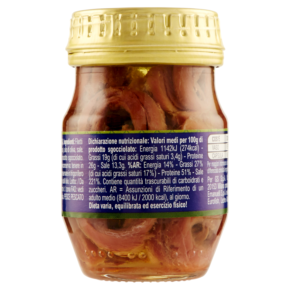 Carrefour Filetti di Alici Arrotolati in olio d'oliva 90 g