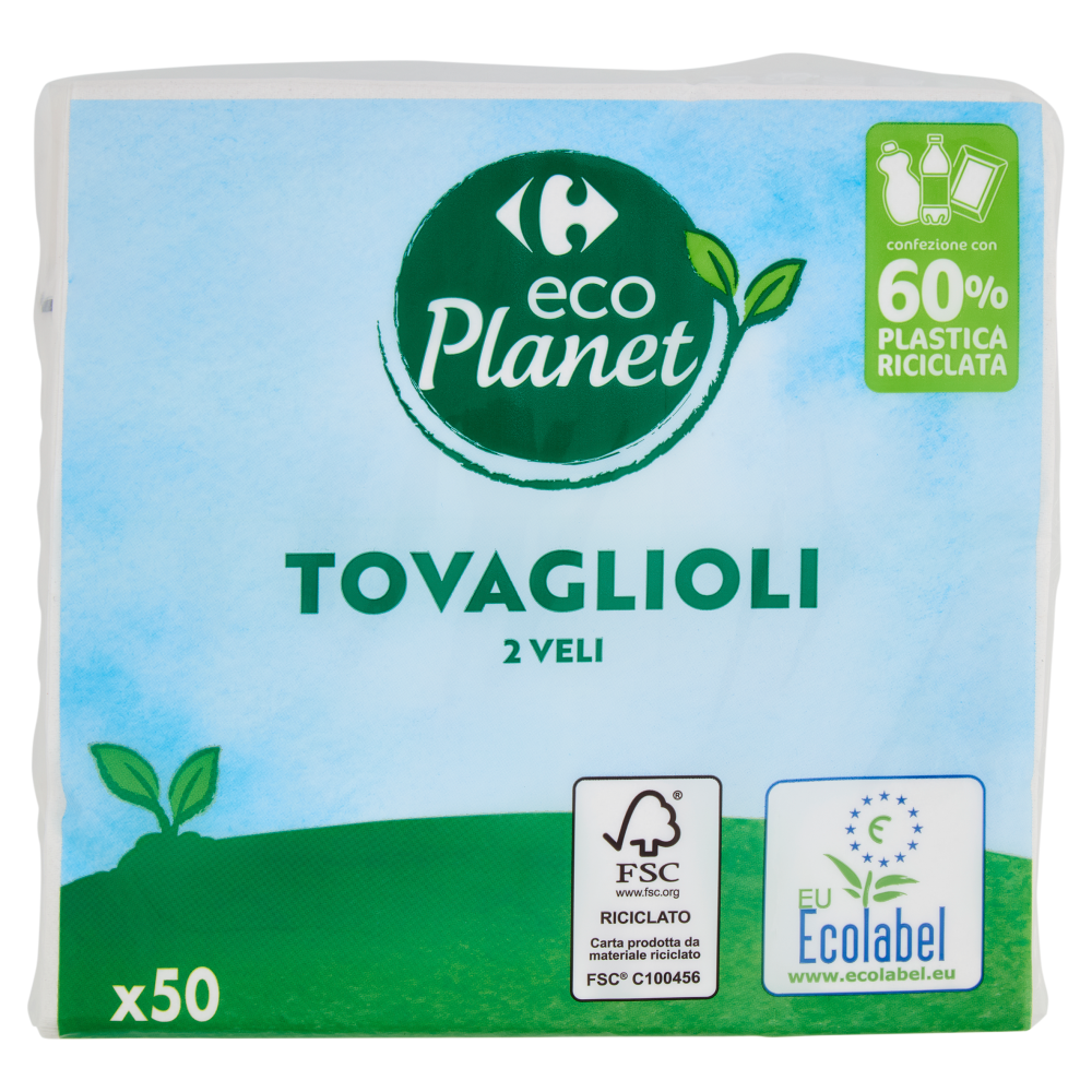 Carrefour eco Planet Tovaglioli 2 Veli 50 pz