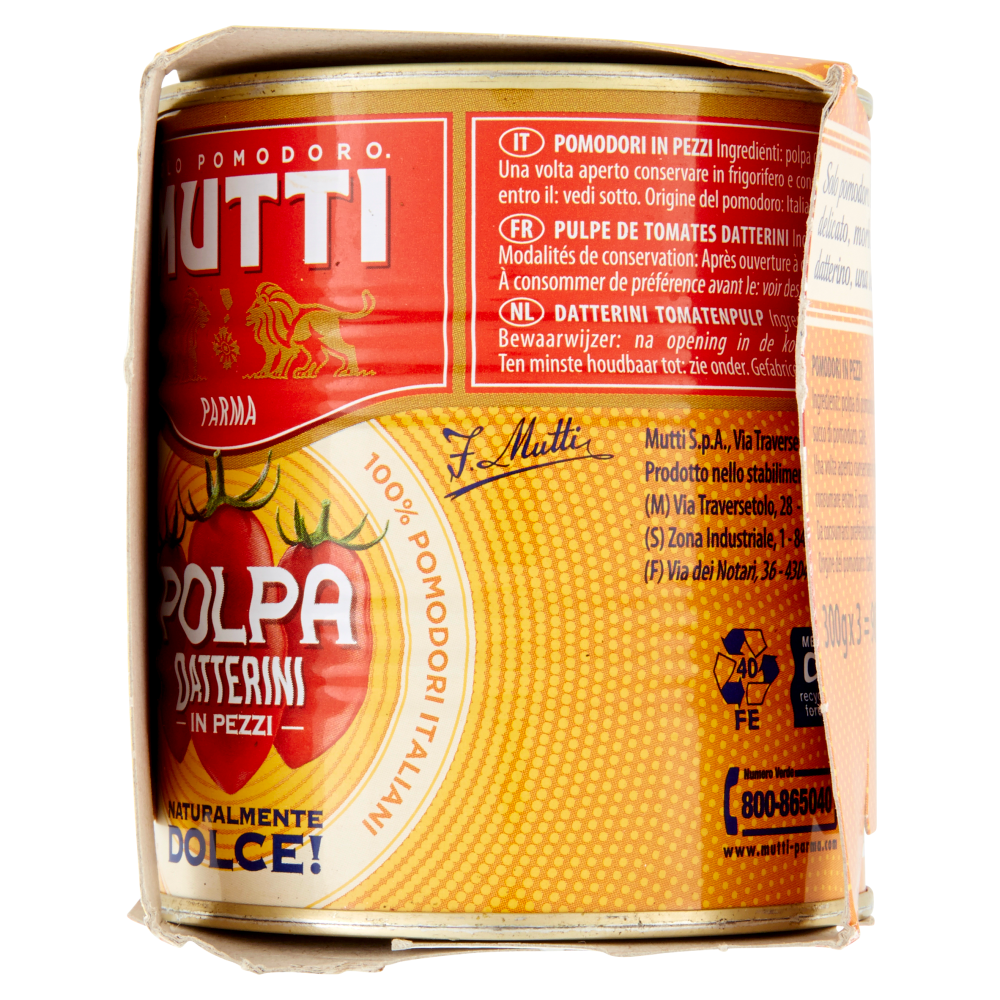 Mutti Polpa Datterini in Pezzi 3 x 300 g